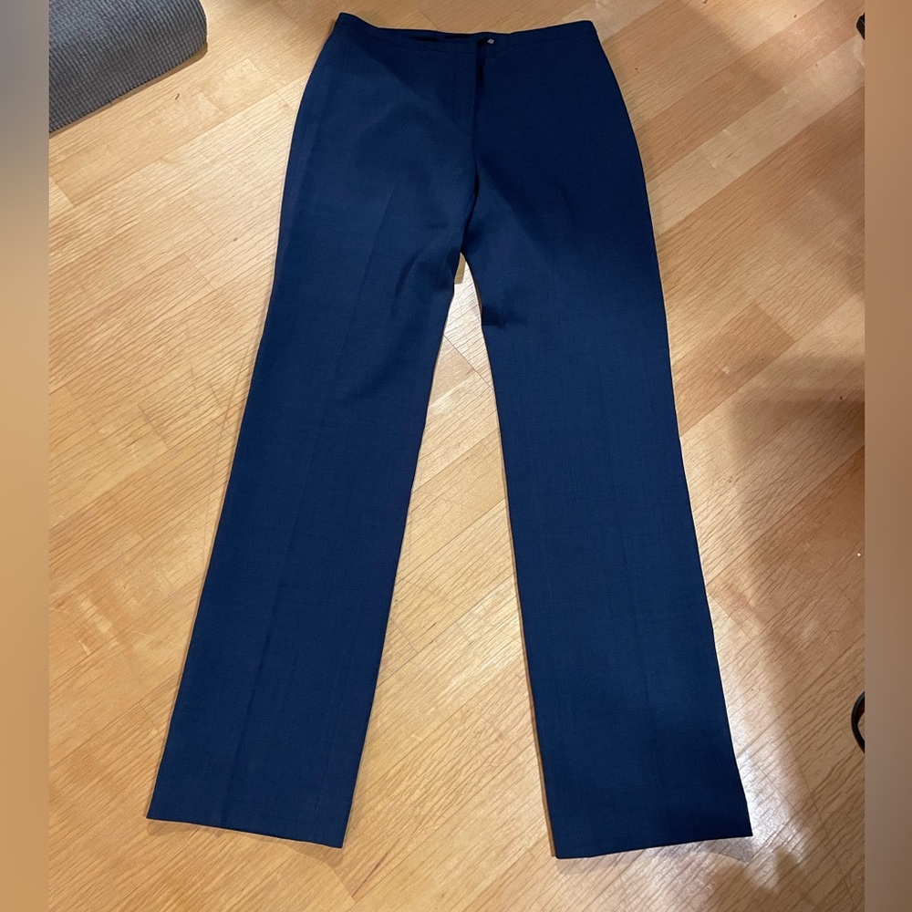Elie Tahari Women's Deep Blue Straight Leg Pants
